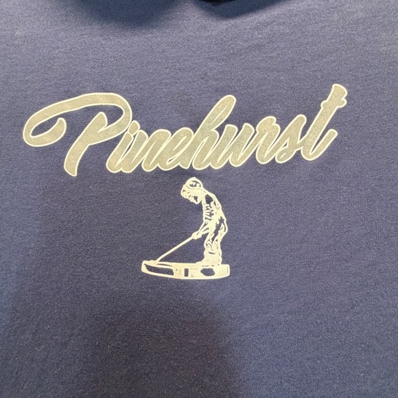 Pinehurst Golf Graphic Hoodie Navy Blue Sweatshirt LEVELWEAR Adult Small - Picture 3 of 7